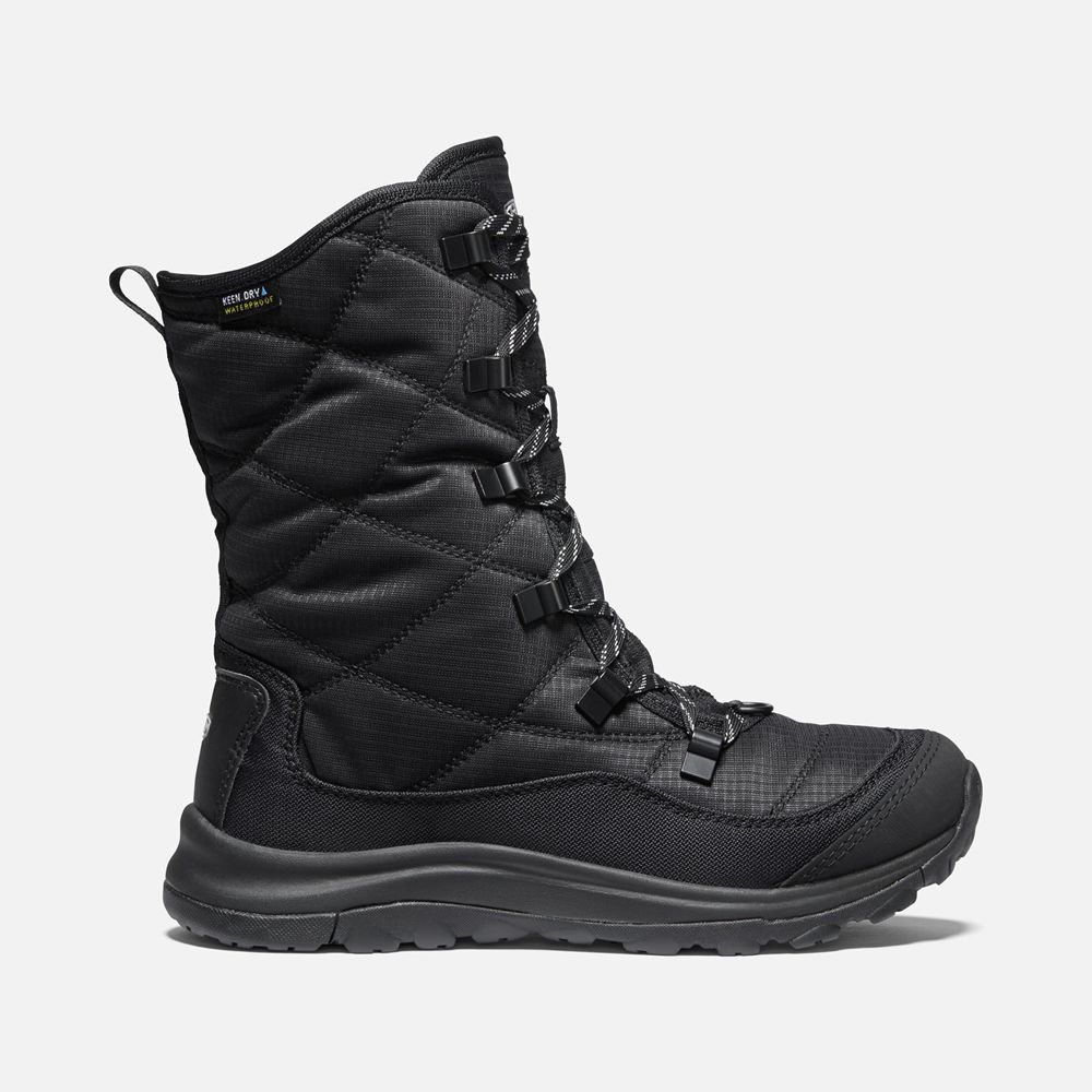 Keen Kar Botu Kadın Siyah - Terradora Ii Lace Up Waterproof - Türkiye MDKW47102